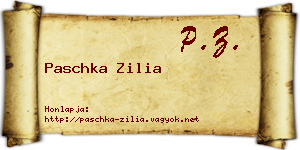 Paschka Zilia névjegykártya